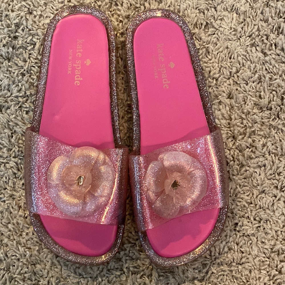 Kate side sparkly rubber sandals size 9